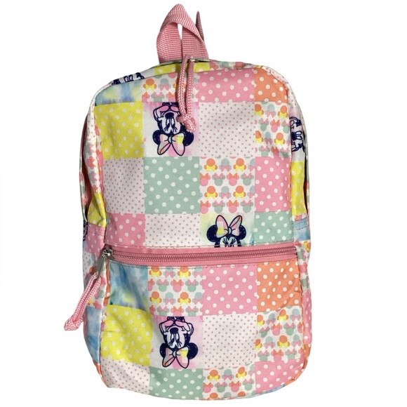 Disney Other - Disney Minnie Mouse Girlie Mini Backpack Toddlers Up Pink Yellow CUTE